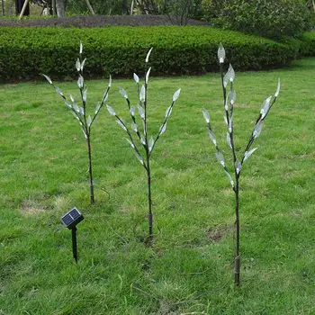 

DishyKooker 3 in 1 LED Solar Lawn Light Leaves Branch Shape Lamp for Outdoor Garden Yard Decoration