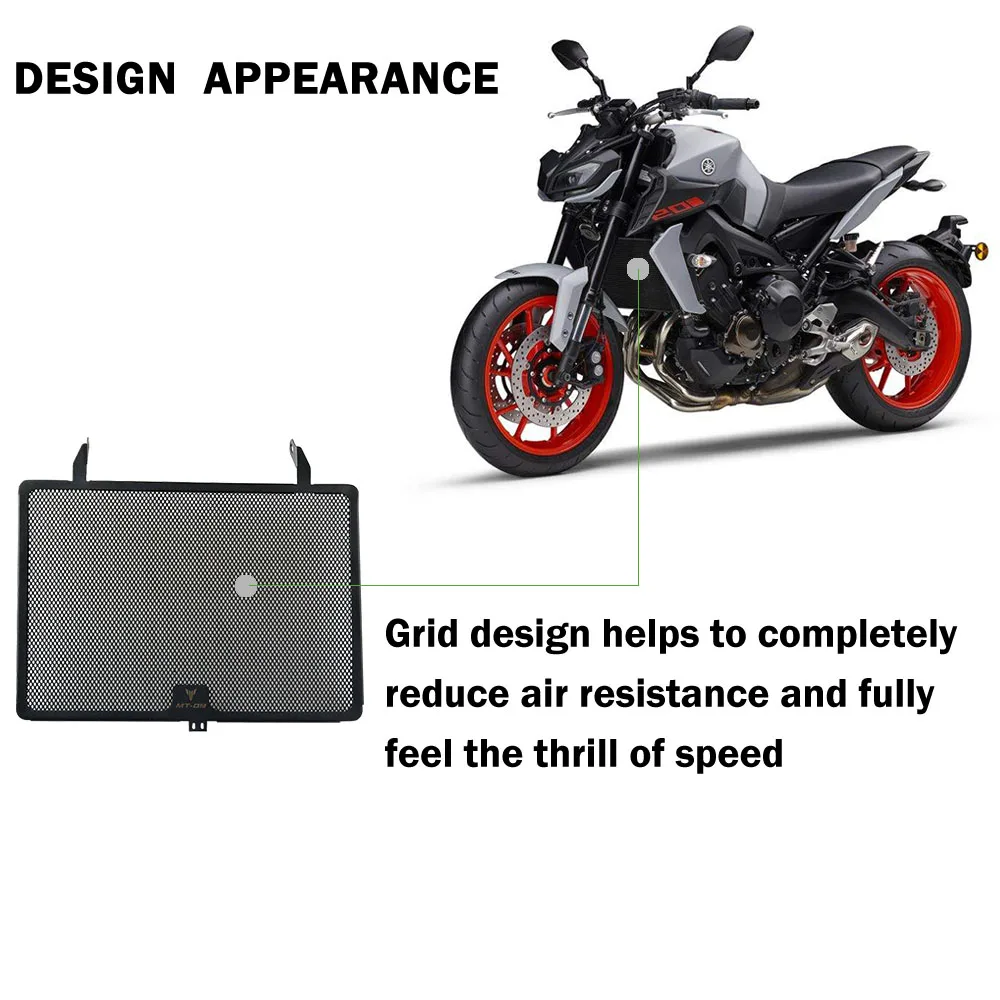 Защита для радиатора мотоцикла защитная крышка Yamaha MT 09 MT09 Sport Tracker Street Rally XSR900 FZ09 FZ