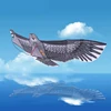 3D 1.1m Flat Eagle Kite Big Fly Bird Kite For Children Flying Bird Kites Windsock Outdoor Toys Garden Cloth Toys For Kids 2