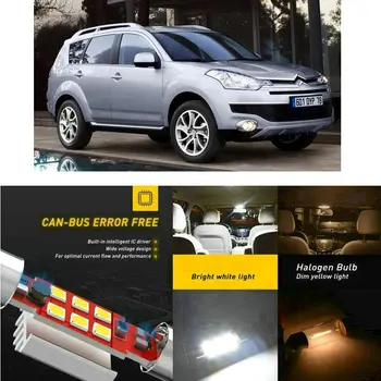 

LED Interior Car Lights For CITROEN C-CROSSER ENTERPRISE C-CROSSER EP C-ZERO Dome map lamp bulb error free