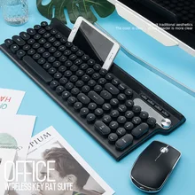 Новая перезаряжаемая Беспроводная клавиатура мышь комбо с приемником для офиса дома игр DOM668