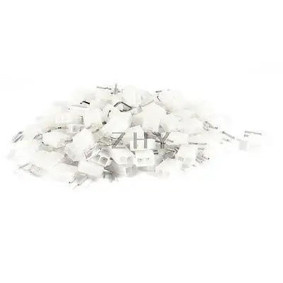 

100 Pcs 5.08mm Pitch 2 Pins Header Female Socket White