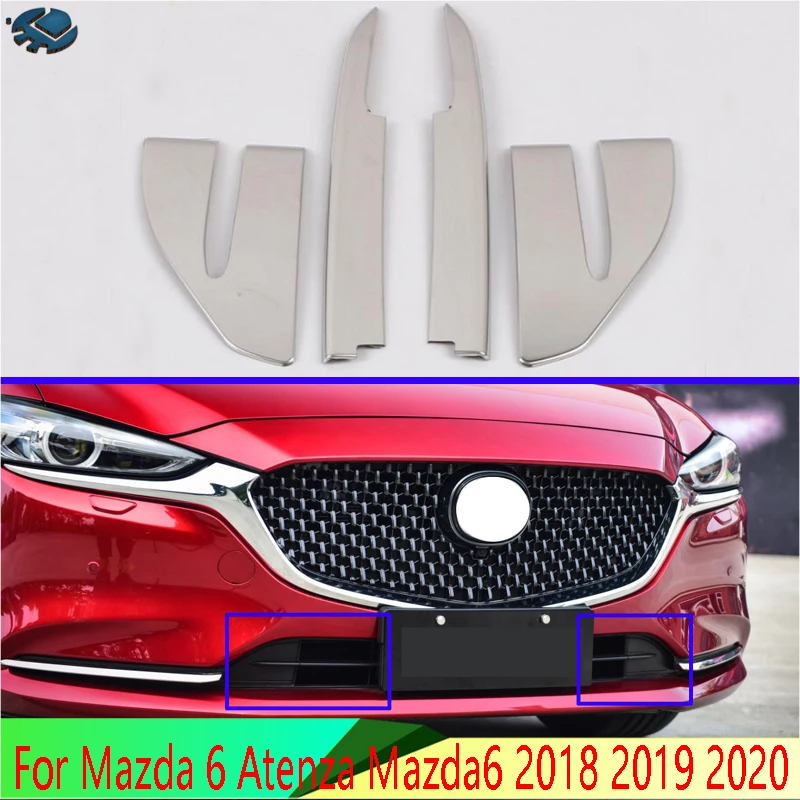 Передняя решетка из нержавеющей стали для Mazda 6 Atenza Mazda6 2018 2019 2020 акцентная крышка