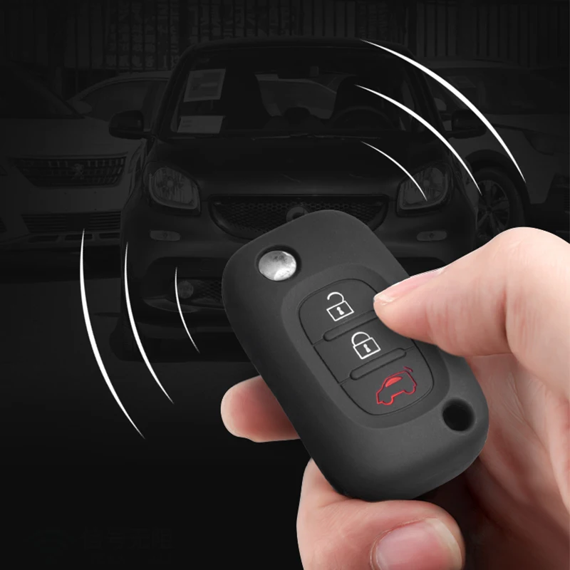 Силиконовый чехол для ключей с логотипом Mercedes Smart 451 453 Fortwo Forfour автомобильный