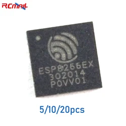 Puce Wifi ESP8266, 5/10/20 pièces, avec Interface SDIO 2.0 SPI UART, pile de protocoles TCP/IP intégrés, 802.11 b/g/n, Wi Fi Direct (P2P) 