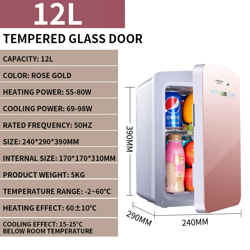 Armoire chauffante pour boissons 12l, mini congélateur de dortoir pour étudiants, incubateur de repas, armoire chaude et froide, réfrigérateur de voiture