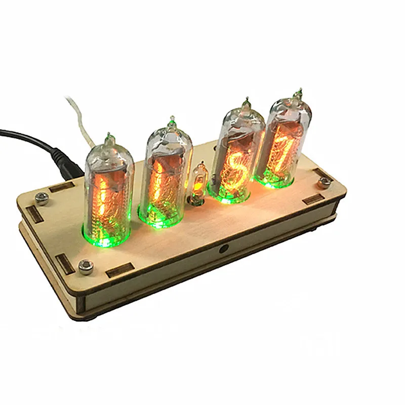 

IN14 glow tube digital clock,sensory switch 4-bit STM32 master IC Glow clock,Creative vintage art DC5V clock kit,J19293