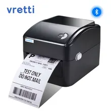Vretti 420B Printer Bluetooth Port Shipping Label Printer 4*6 Thermal Printer Express Wireless Black White Barcode Printer POS