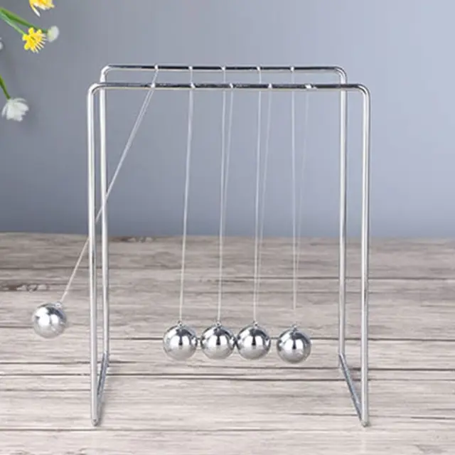 $US $11.19  Newton's Shot Put Cradle Steel Balance Balls Physics Science Pendulum Toys Desk Decoration
