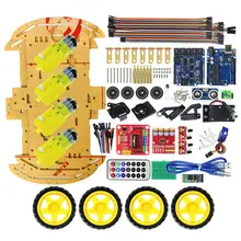 Многофункциональный Bluetooth управляемый робот умный автомобиль наборы 4WD UNO R3 стартер для arduino Diy комплект для обучения студентов детей