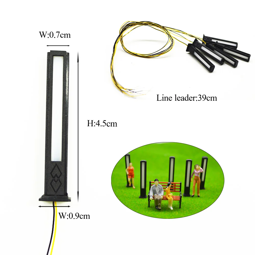 

Colorful Model Lighting Square Column Spot Light Bulb LED Light Flashing Toy Mini Sand Table Landscape ABS Plastic Building