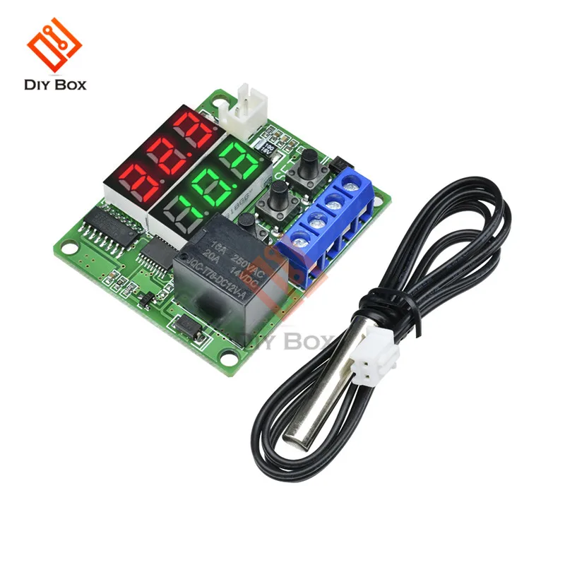 

XH-W1219 DC12V Dual LED Digital Display Cycle Thermostat Temperature Controller Regulator Switch Control Relay NTC Sensor Module