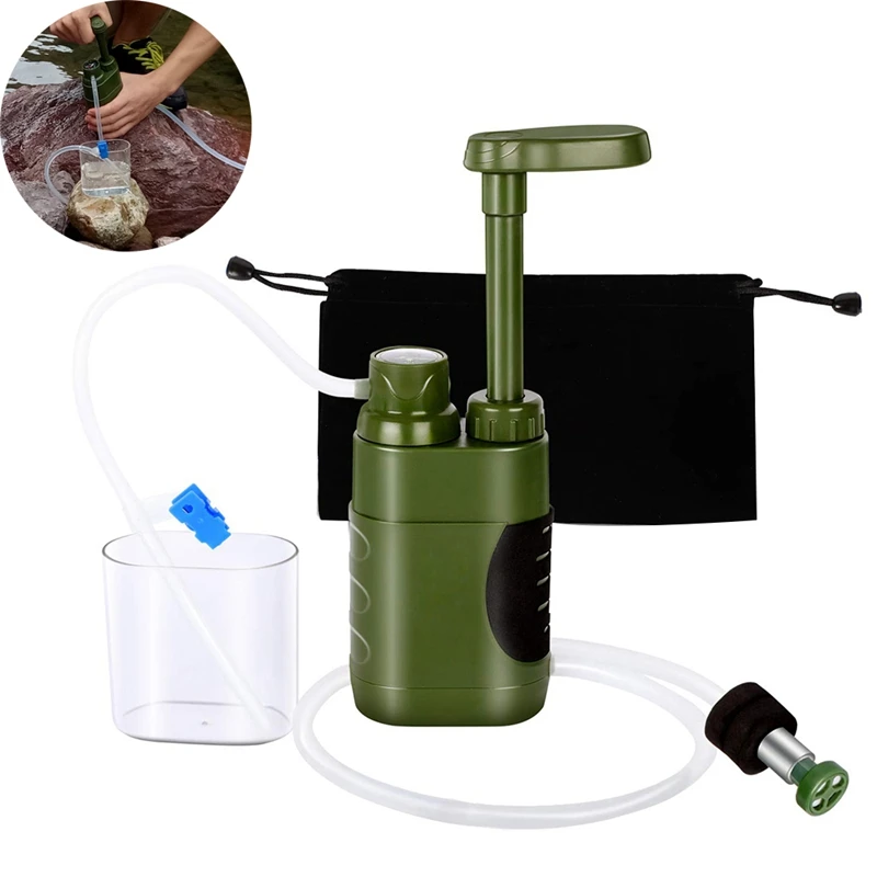 TOP!-Outdoor Water Purifier Set Straw Water Filtration System Water Filter Hiking Emergency Tools Outdoor Camping Equipment TOP!-Outdoor Water Purifier Set Straw Water Filtration System Water Filter Hiking Emergency Tools Outdoor Camping Equipment