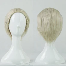 Axis Powers Ludwig Косплей парики высокотемпературное волокно синтетические волосы блонд короткие волосы с бесплатной головной убор
