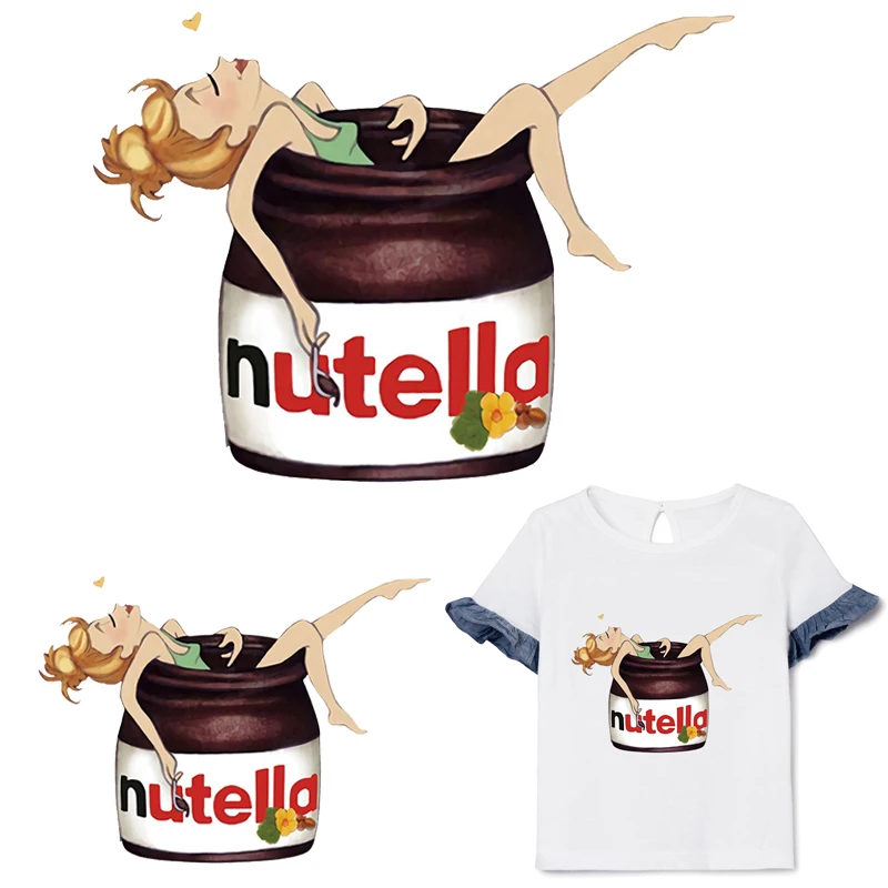 Нашивки Pulaqi Nutella для одежды детская футболка платье Термотрансферная наклейка на