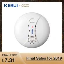 Kerui беспроводной связываемый чувствительный фотоэлектрический детектор дыма пожарный датчик для Wi-Fi GSM Беспроводная охранная домашняя сигнализация
