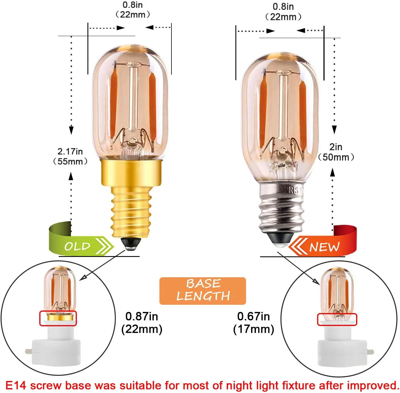 Mini Ampoule Led T16 E12 Pour Réfrigérateur, Lampe Tubulaire, Verre Ambré,  Ci-après, Guirlandes Lumineuses Led, Lampe De Lustre, 0.6w, E14, 220v, 6  Pièces - Led Ampoules Et Tubes - AliExpress