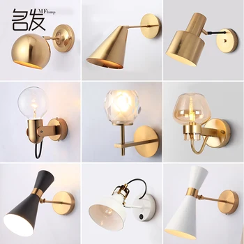 

nordice industrial decor arandela glass ball dining room bedroom aisle wall lights for home espelho