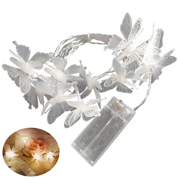 

2 Pcs Light String Butterfly Shaped Battery Box Lamp String Night Light for Home