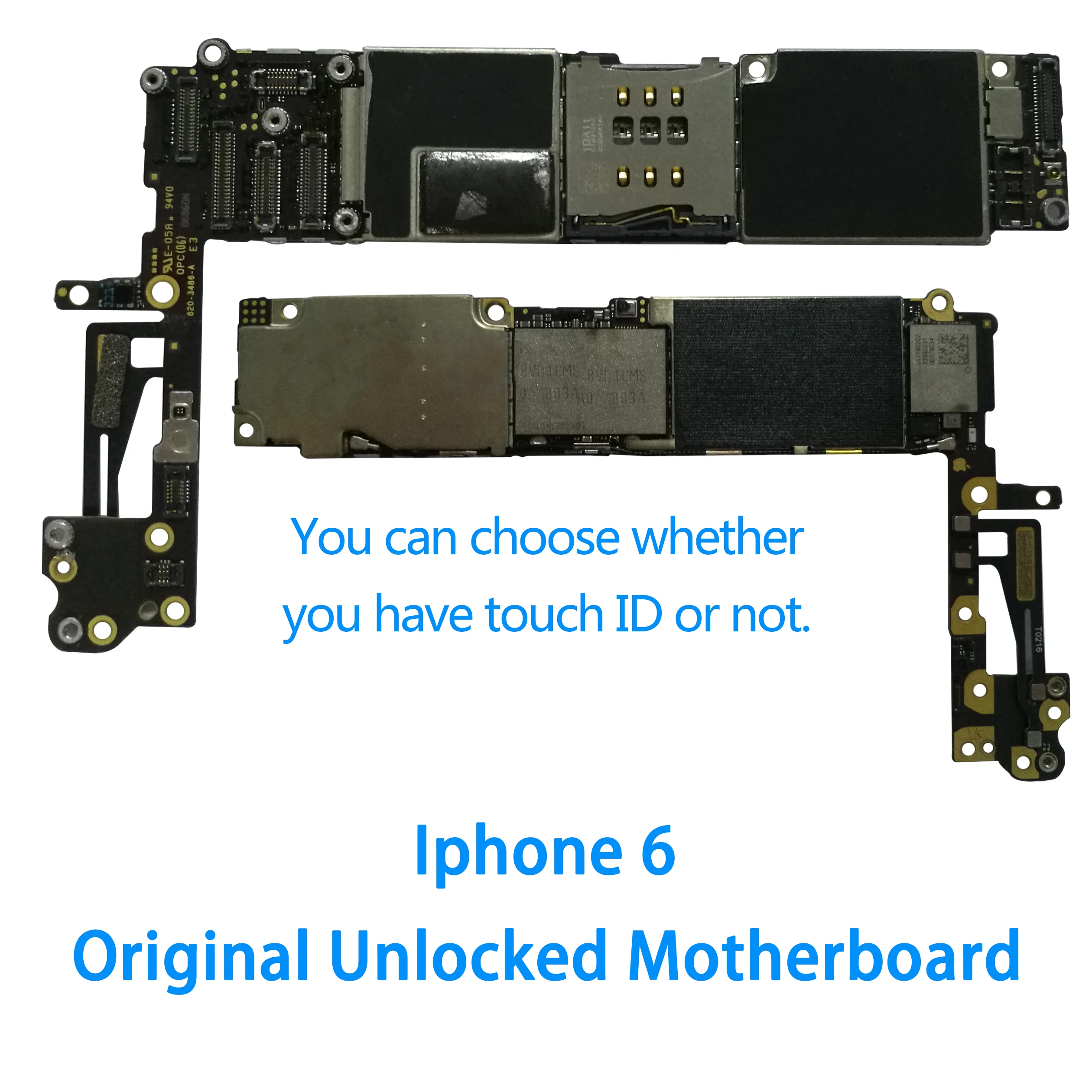 100% оригинальная разблокированная материнская плата для iphone 6 с сенсорным ID/без