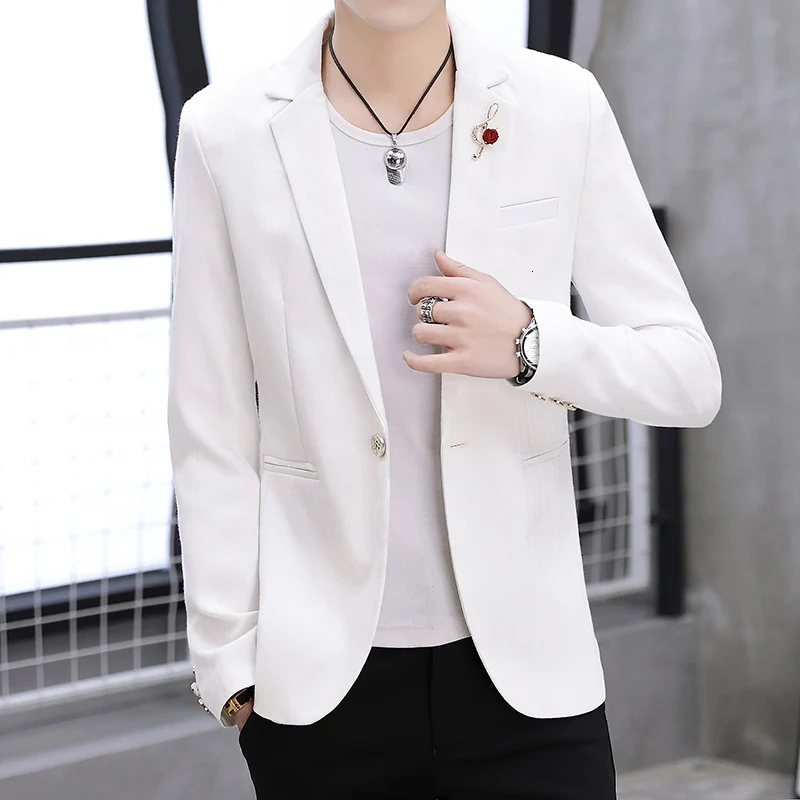 UYUK2019 New Trend Youth Casual High Quality Jacket Men's Slim Handsome Korean Version Of The Small Dress Costume