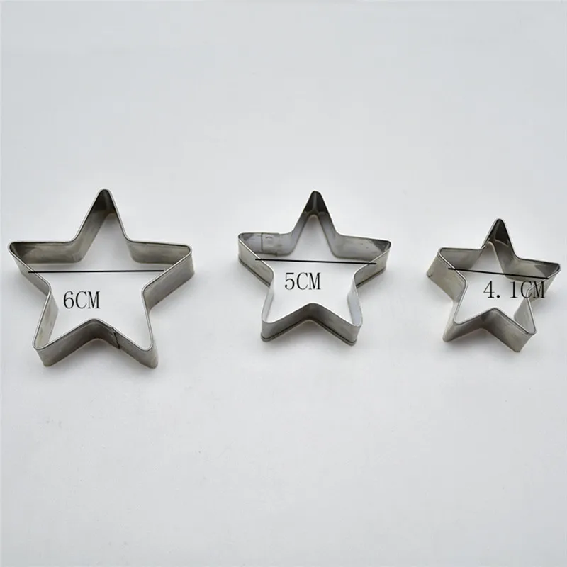 Stainless Steel Cake Biscuit Mold Cookie Cutter Fondant Christmas Cake Decoration Round Heart Flower Star Shape Cake Mold Tools