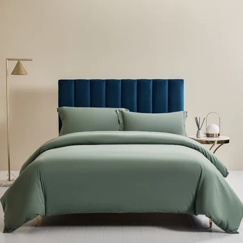 

Comfortable Sanded Fabric Cotton Duvet Cover Simple Solid Color Soft Skin-friendly Bedding Quilt Cover Bed Sheet Bedclothes