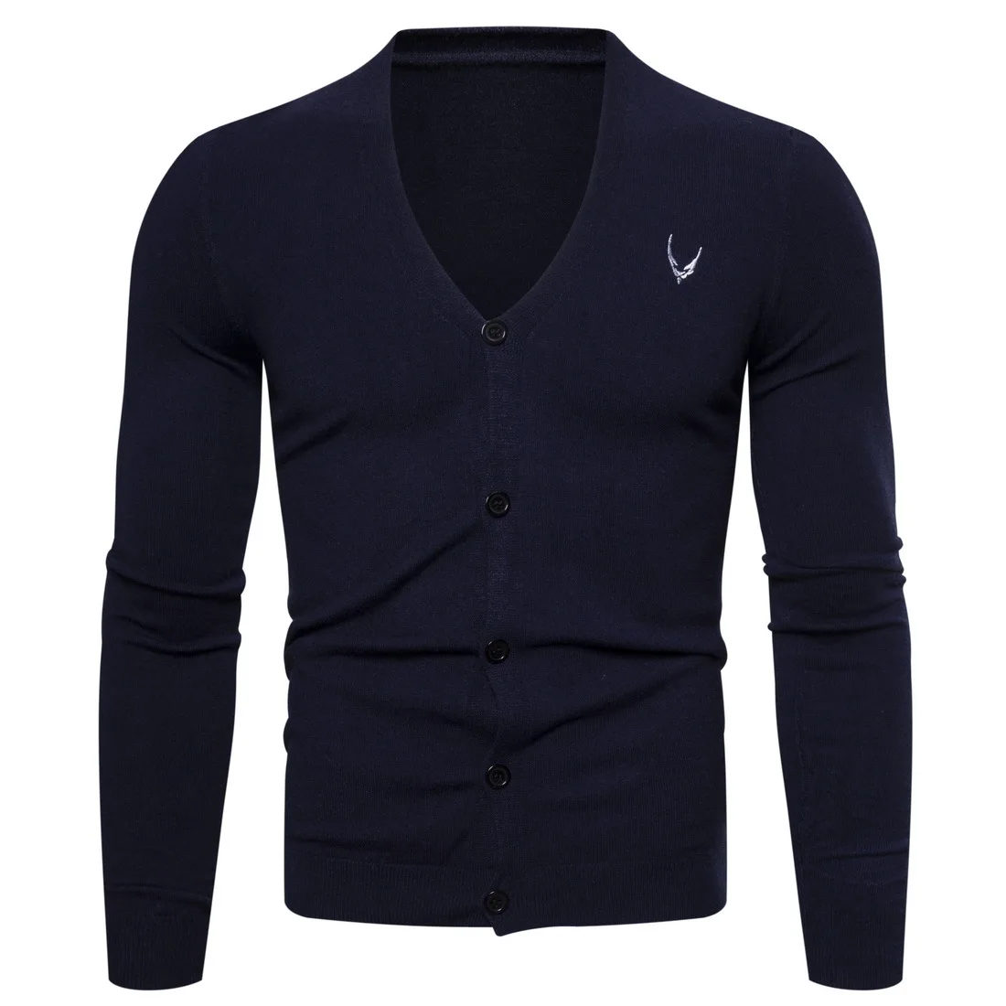 YM039 74#藏青色 针织开衫 (1).JPG