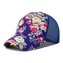 Модные Повседневные шляпы для гольфа Snapback шляпа модная розовая Цветочная печать wo Мужская бейсболка Мужская Спортивная сетчатая бейсболка с колпаком дышащая