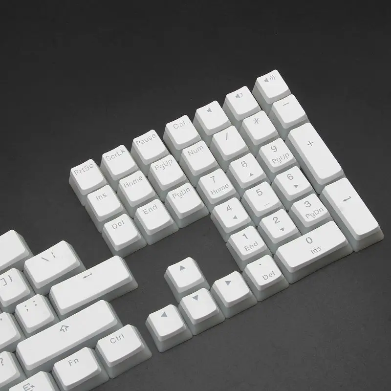 104 Чехлы для клавиш PBT с двойной кожей Milk Shot Keycap с подсветкой для OEM Cherry MX
