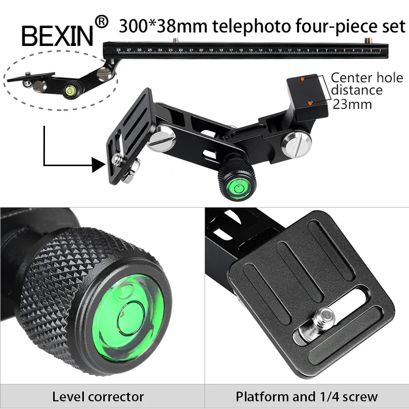 Telephoto lens support 12/25/30/40cm long-focus lens bracket tripod plate quick release for dslr camera with arce swiss plate