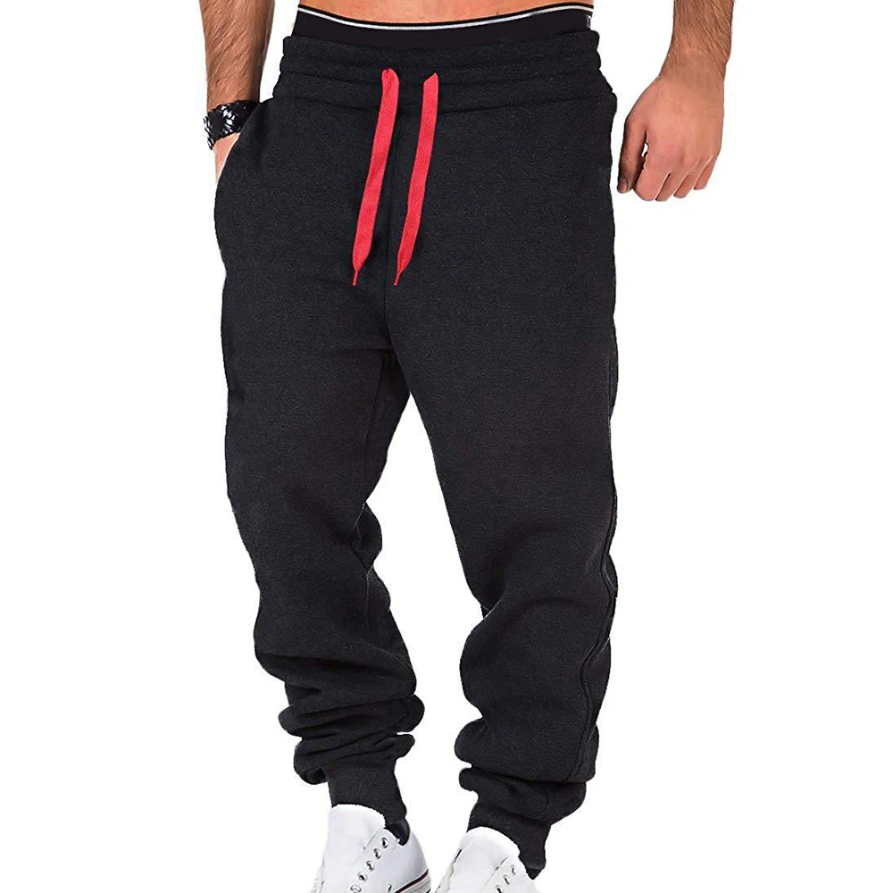

Workout Pants Sweatpants Casual Elastic Solid Drawstring Trousers 2020 New Men Loose Sports Pants Sportswear Male