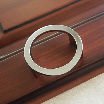 

2.5" Chrome Door Pull Handles Round Bright Kitchen Cupboard Knobs Furniture Cabinet Handle 64mm Zinc Alloy Handle Hanrdware