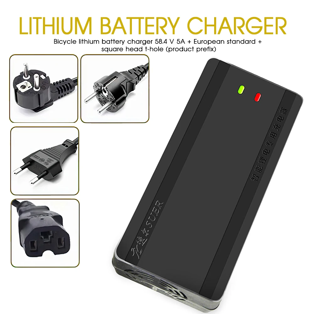 58.4V 5A Motorbicycle Lithium Dedicated Battery Charger 3.7 Polymer