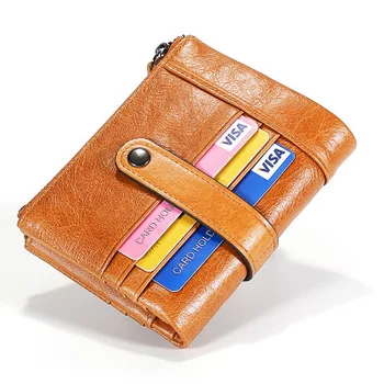 

Genuine Leather Men Wallets Fashion Coin Pocket Card Holder Short Male Wallet Card Holder Money Wallet