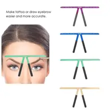 Брови татуировки линейка для перманентного макияжа микроблейдинг трафарет для татуировки бровей линейка многоразовый шаблон определение уход мера