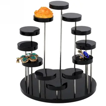 

Fashion Jewelry Display Rack Acrylic Holder Stand 12 Tier Showcase Bracelet Ring necklace watch Jewelry Cases Black Transparency