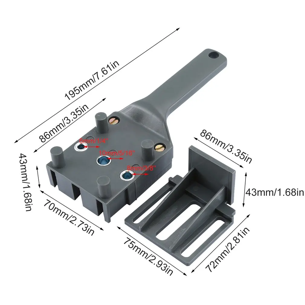 Буровой локатор по дереву с прямым отверстием, набор для сверления, перфоратор, дюбель, дырокол, система джига, Деревообрабатывающие инструменты