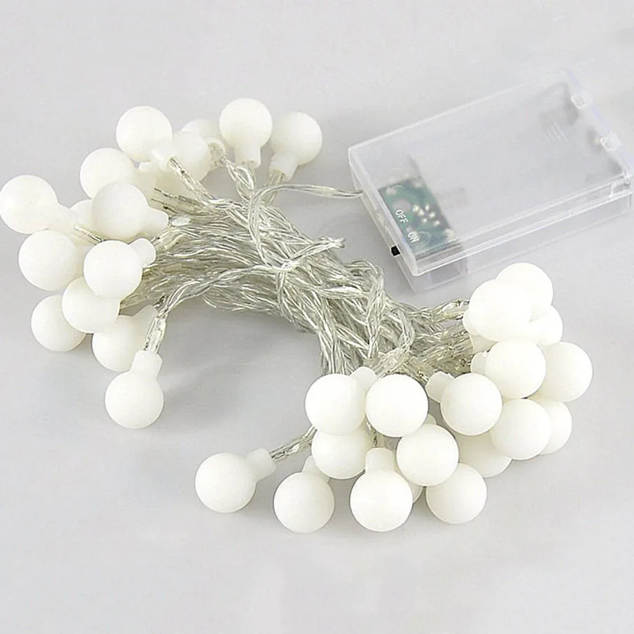 Thrisdar гирлянда с питанием от USB/аккумулятора, шар, сказочный светильник, 3M, 5 м, 6 м, 10 м, Рождественский светодиодный светильник с шариками, декор для свадебной вечеринки