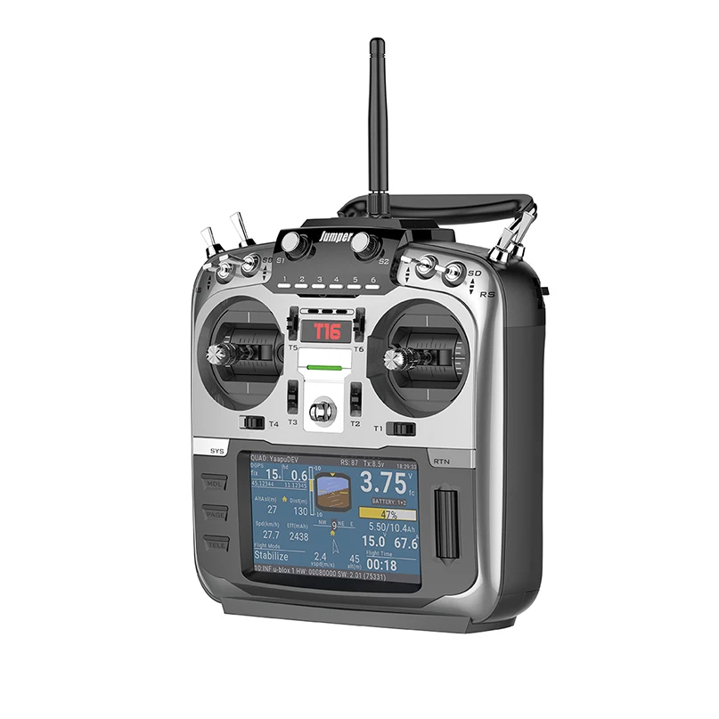 

Jumper T16 Open Source Multi-protocol Radio Transmitter JP4-in-1 RF Module 2.4G 16CH 4.3" LCD for FPV Racing Drone