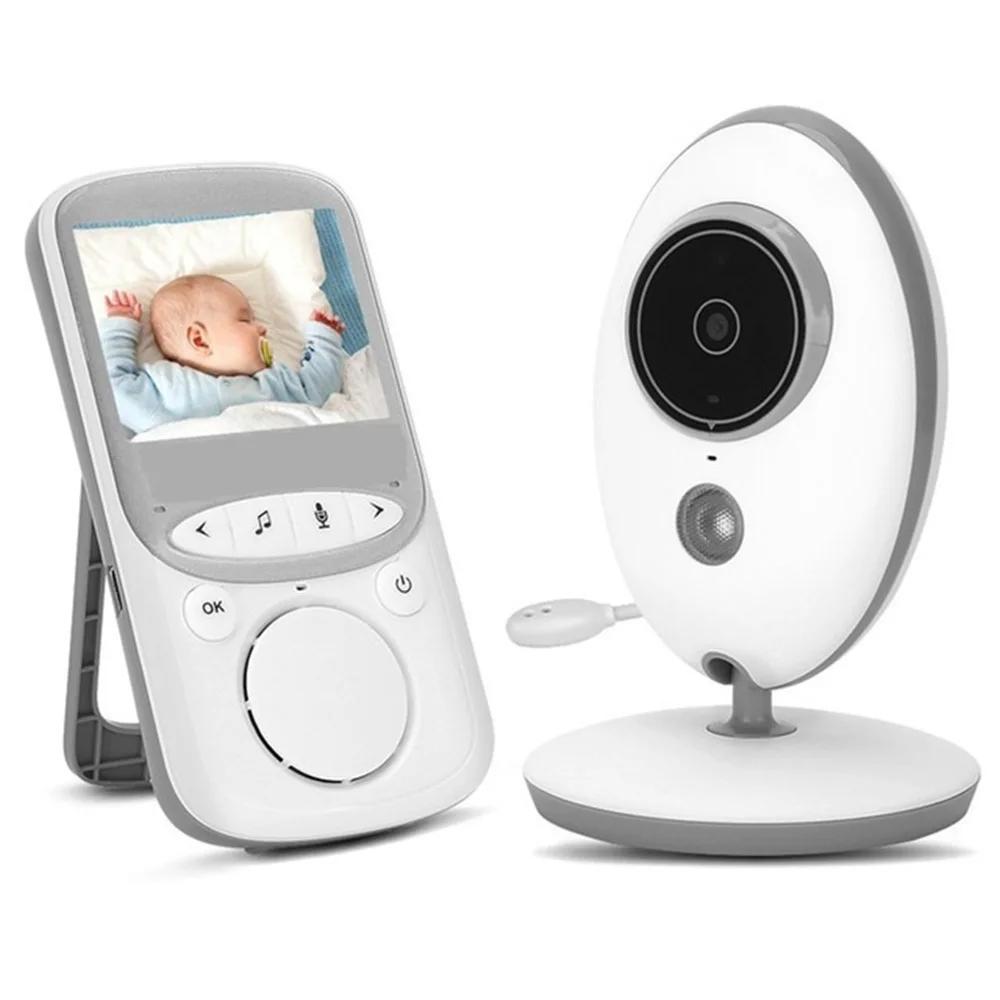 Видеоняня Smart Auto HD экран видео камера 2G2P объектив bull-in динамик Wifi детский монитор для младенцев - Цвет: Белый