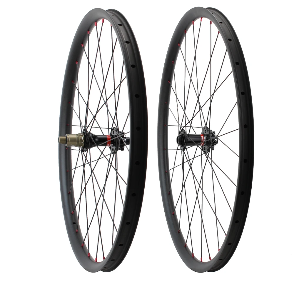 27.5er carbon mtb wheels 30x24mm tubeless Asymmetry bike wheels 100x15