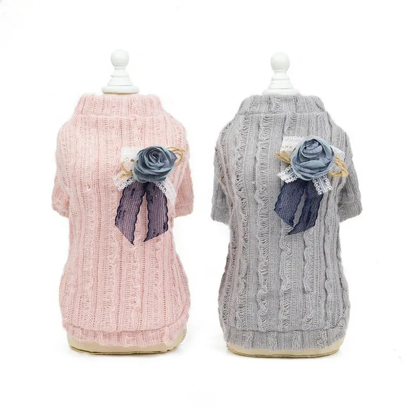 

Pet Dog Clothes Winter Autumn Warm Dog Cat Knitted Sweater Coat Clothing Chihuahua French Bulldog Jacket Pet Supplies