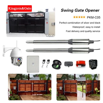 

300KGOutdoor automatic swing door opener motor double arm door openeroperator linear actuator access control monitoring optional