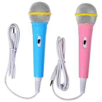 

Kids Boy Girl Wired Microphone Musical Instrument Singing MIC Children Funny Gift Music Toy Microphone Toy IY466