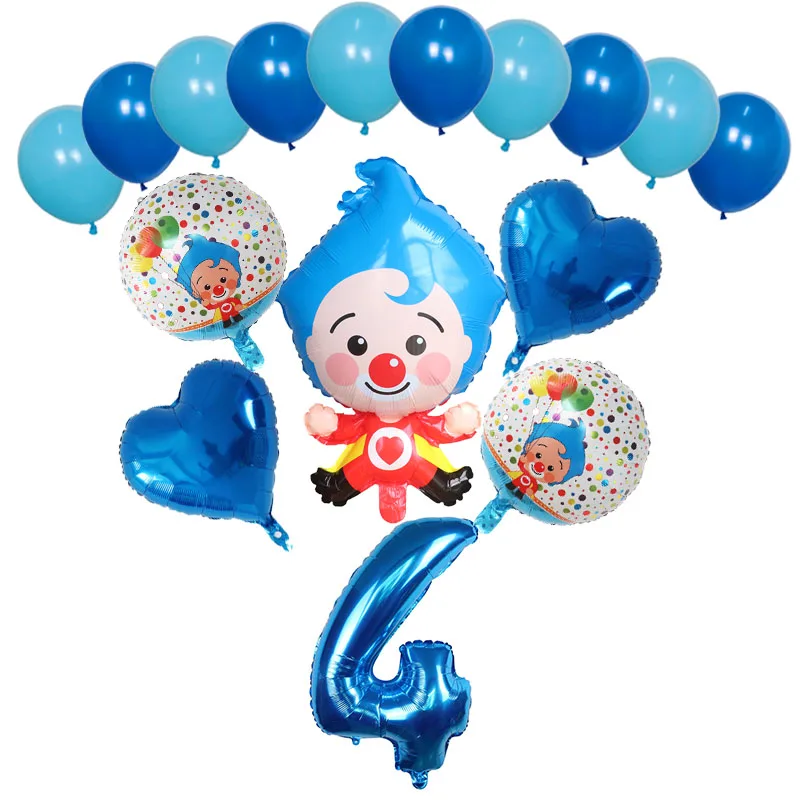 15pcs/set Clown Plim Foil Helium Balloons 30inch Number Air Globos Baby  Shower Birthday Theme Party Decorations Kids Toys Gift