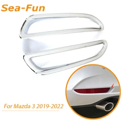 Cadre de feu antibrouillard avant et arrière pour Mazda 3 BP 2019 2020 2021 2022, couvercle de décoration, accessoires de voiture chromés pour l'extérieur 