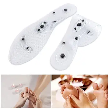 

Transparent Magnetic Therapy Insole 8 Magnets Massage Magnetic Insole Breathable and Women Iron Health For Men B1E6