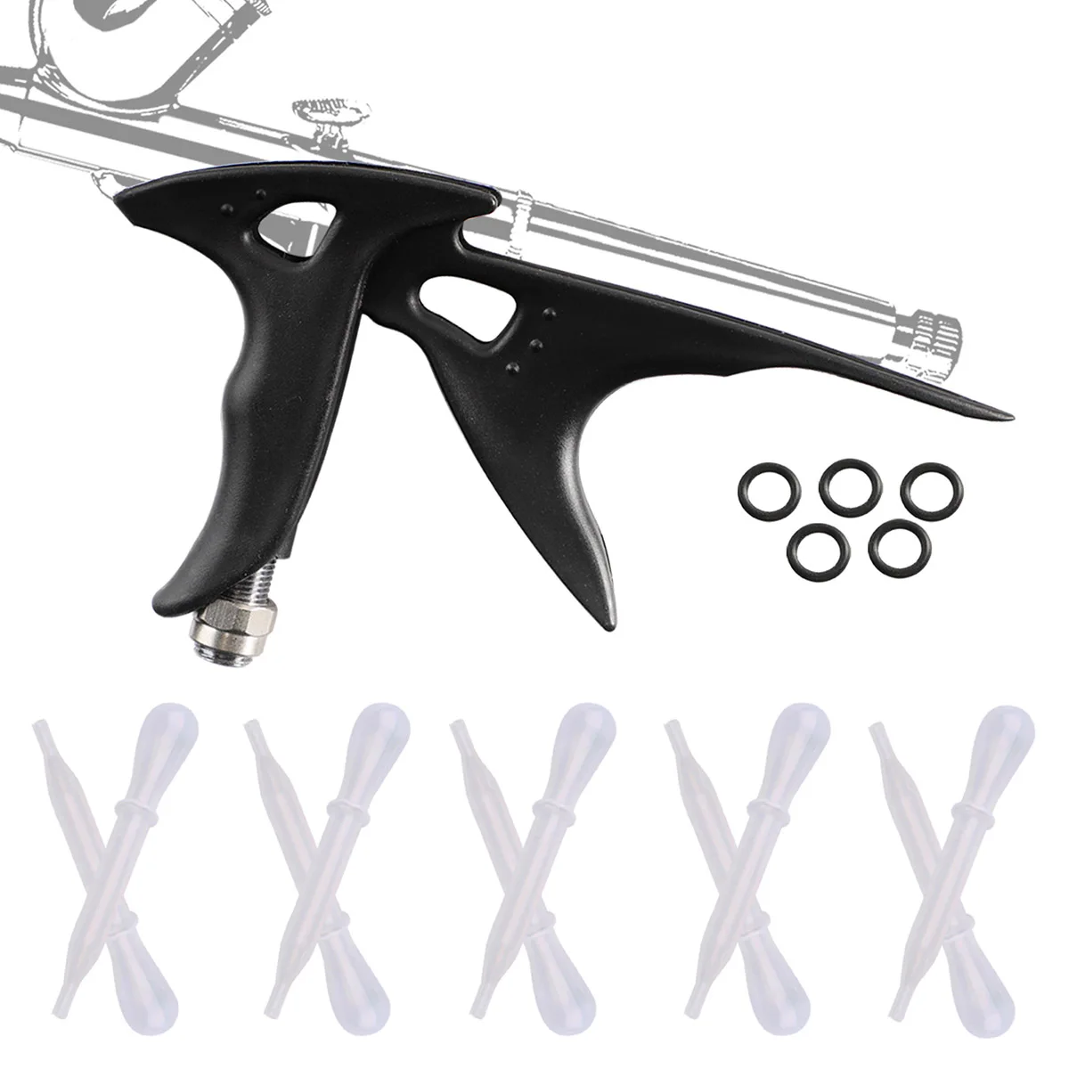 Airbrush Kit Trigger Plastic Holder Handle Easy Grip with Ergonomic