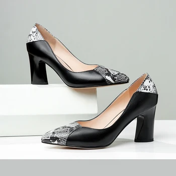 

Genuine leather high heels shoes woman colored brand new fashion spring autumn office women shoes high heels